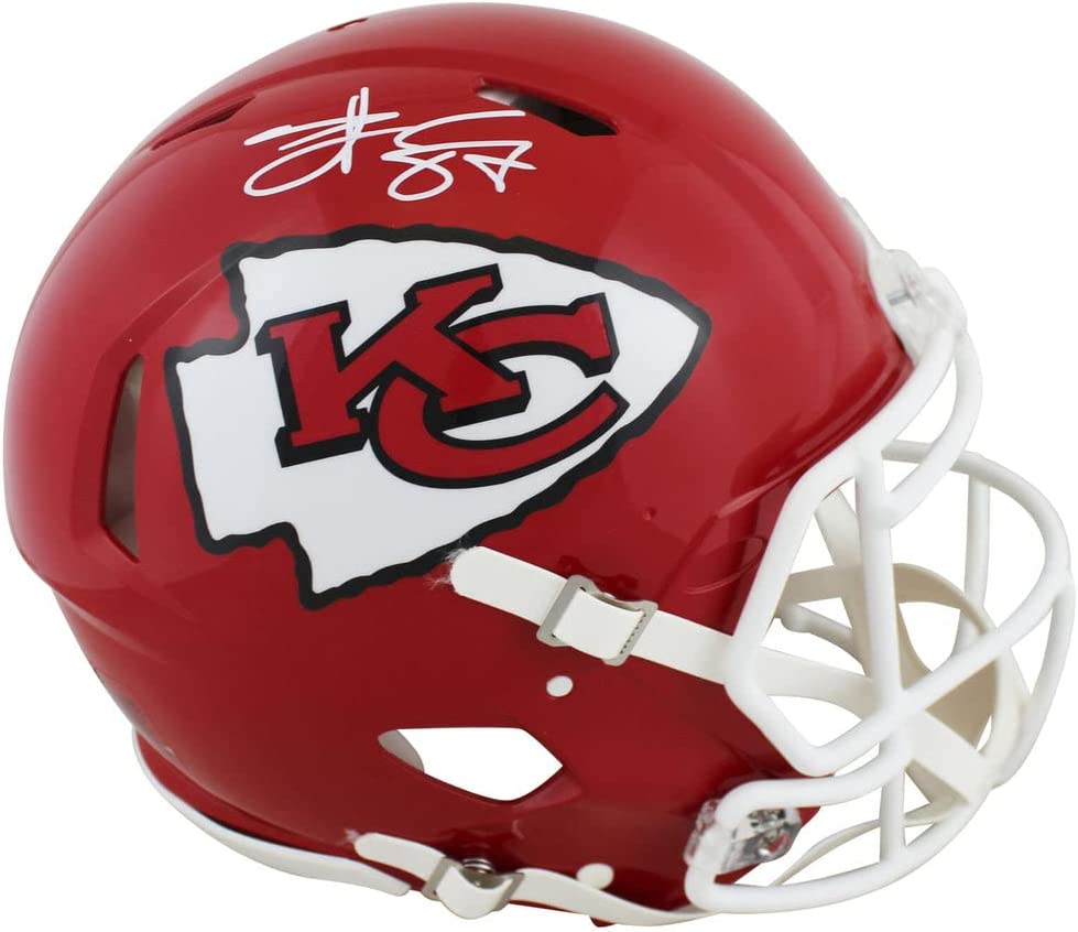 Travis Kelce Kansas City Chiefs Signed Autograph Full Size Authentic Proline Speed Helmet Beckett Witnessed
