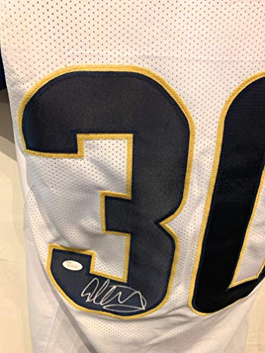 Todd Gurley Los Angeles Rams Signed Autograph White Custom Jersey JSA Witnessed Certified