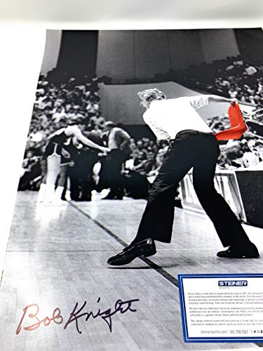 Bob Knight IU Indiana Hoosiers Signed Autograph 16x20 Photo Red Chair Throw Limited Edition Steiner Sports Certified