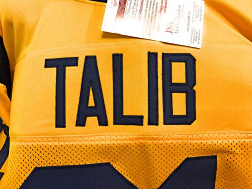 Aqib Talib Los Angeles Rams Signed Autograph Yellow Jersey JSA Witnessed Certified