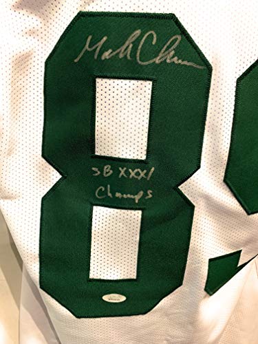 Mark Chmura Green Bay Packers Signed Autograph White Custom SB CHAMPS Inscribed Jersey JSA Witnessed Certified