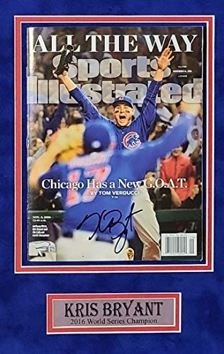 Kris Bryant Signed Autograph Full Sports Illustrated Custom Framed Suede Matted Magazine Fanatics Authentic Certified