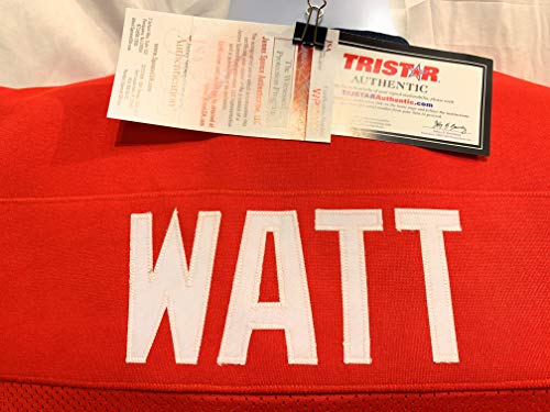 JJ Watt Houston Texans Signed Autograph Red Custom Jersey Tristar Authentic & JSA Witnessed Certified