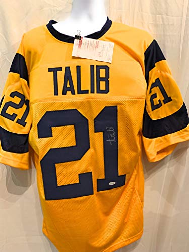 Aqib Talib Los Angeles Rams Signed Autograph Yellow Jersey JSA