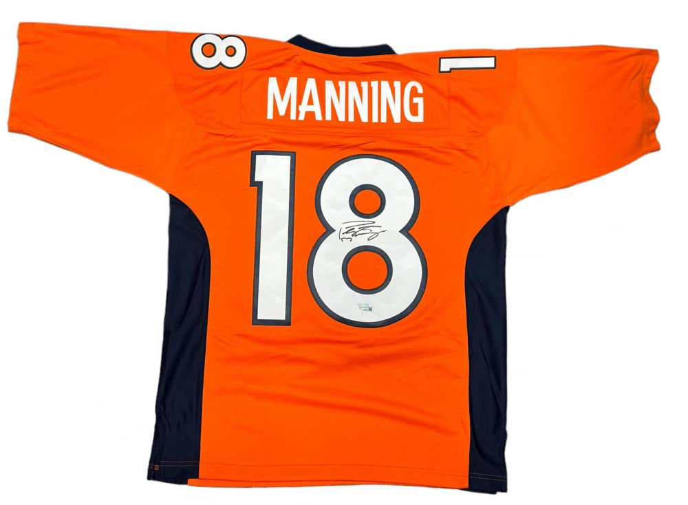 Peyton Manning Denver Broncos Autograph Signed Mitchell & Ness Jersey Orange Fanatics Certified