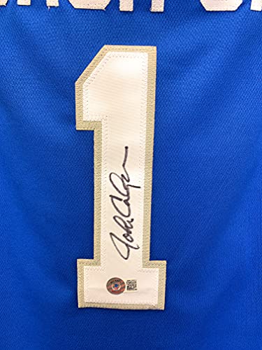 John Calipari Kentucky WIldcats Signed Autograph Custom Jersey Blue Coach CAL Beckett Witnessed Certified