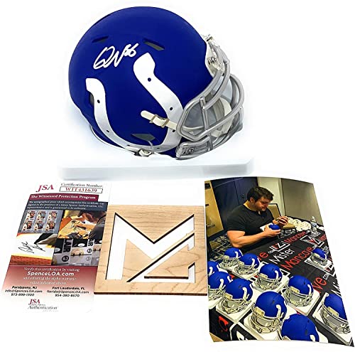 Quenton Nelson Signed Autograph Rare AMP Mini Helmet JSA Witnessed Certified