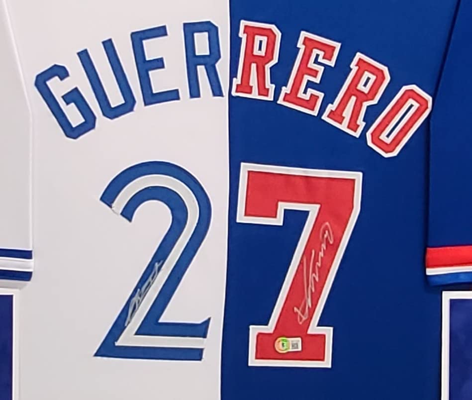 Vladimir Guerrero Jr. Signed 35.5x43.5 Custom Framed Jersey (JSA
