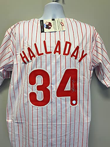 Roy Halladay Philadelphia Phillies Signed Autograph Custom Jersey Red LoJo Sports Certified COA
