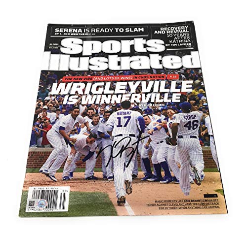 Kris Bryant Chicago Cubs Signed Autograph Sports Illusttrated Magazine MLB Hologram Authentic Certified