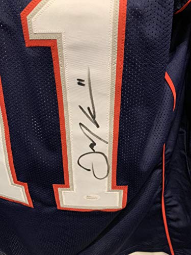 Julian Edelman New England Patriots Signed Autograph Custom Blue Jersey JSA Witnessed Certified