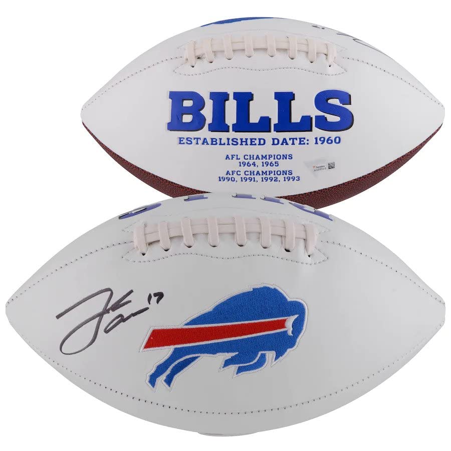 Josh Allen Buffalo Bills Signed Autograph Embroidered Logo Football Fanatics Certified