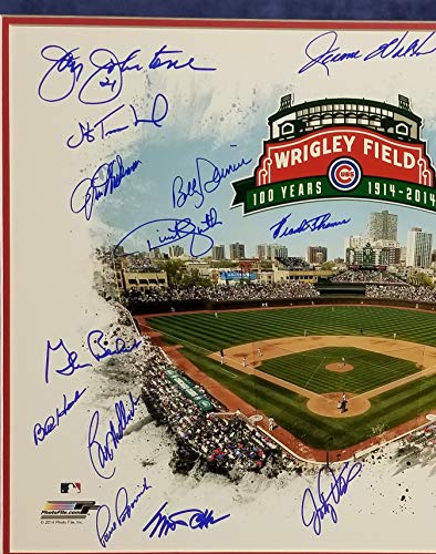Chicago Cubs LEGENDS Team Signed Autograph 20 SIGNATURES Custom Framed Photo Suede Matting 26x28 Photograph MAB Certified