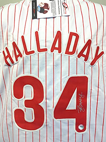 Roy Halladay Philadelphia Phillies Signed Autograph Custom Jersey Red LoJo Sports Certified COA