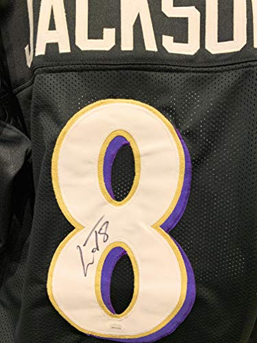 Lamar Jackson Baltimore Ravens Signed Autograph Black Custom Jersey JSA Witnessed Certified