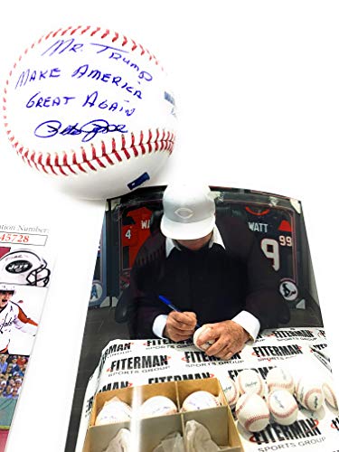 Pete Rose Cincinnati Reds Signed Autograph Official MLB Baseball MR TRUMP MAKE AMERICA GREAT AGAIN Inscribed (RARE) W/Photo JSA Witnessed Certified
