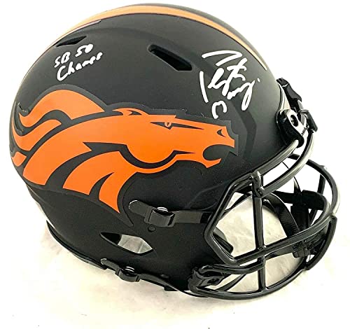 Peyton Manning Denver Signed Autograph Rare ECLIPSE Limited Edition Speed Authentic Proline Full Size Helmet With SB 50 CHAMPS Inscribed Fanatics Authentic Certified