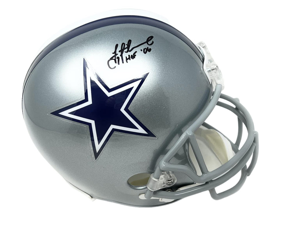 Troy Aikman Dallas Signed Autograph Full Size Helmet HOF 06 Inscribed Steiner Certified