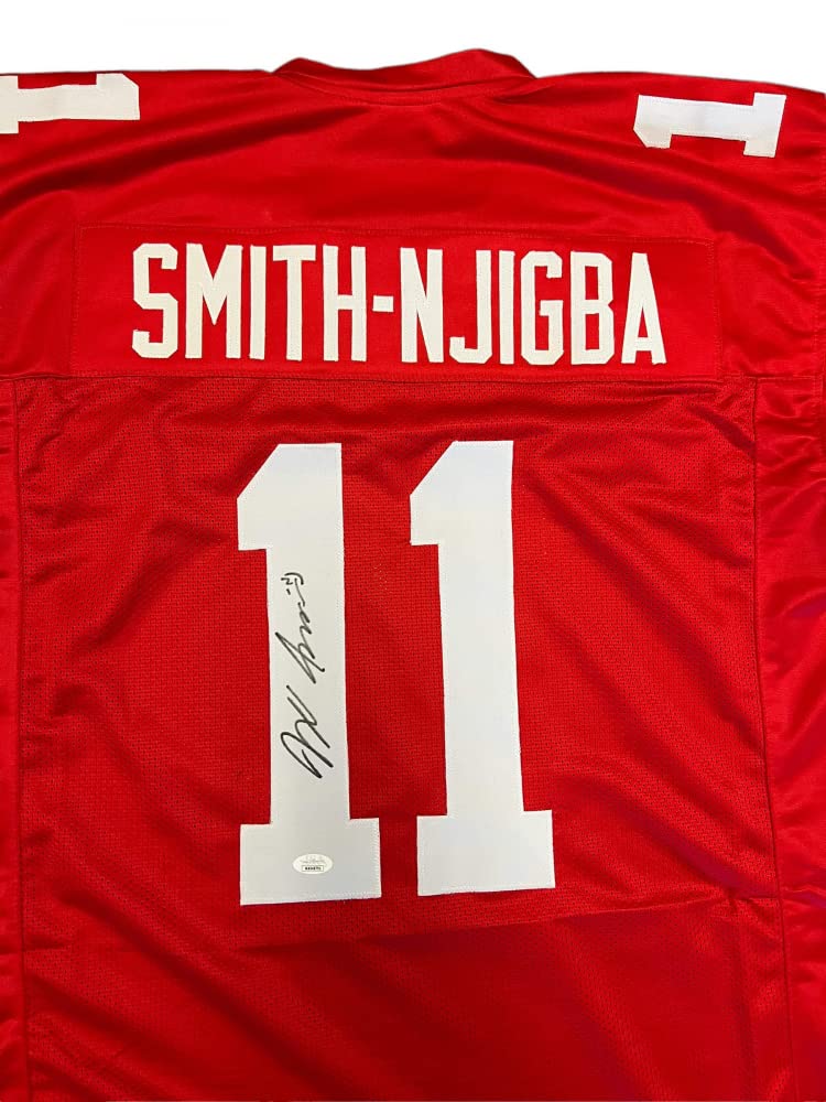 Jaxon Smith Njigba Ohio State Buckeyes Signed Autograph Custom Jersey Beckett Witnessed Certified