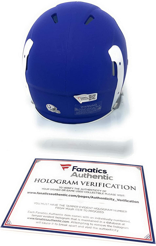 Peyton Manning Indianapolis Colts Signed Autograph AMP Speed Mini Helmet Fanatics Authentic Certified