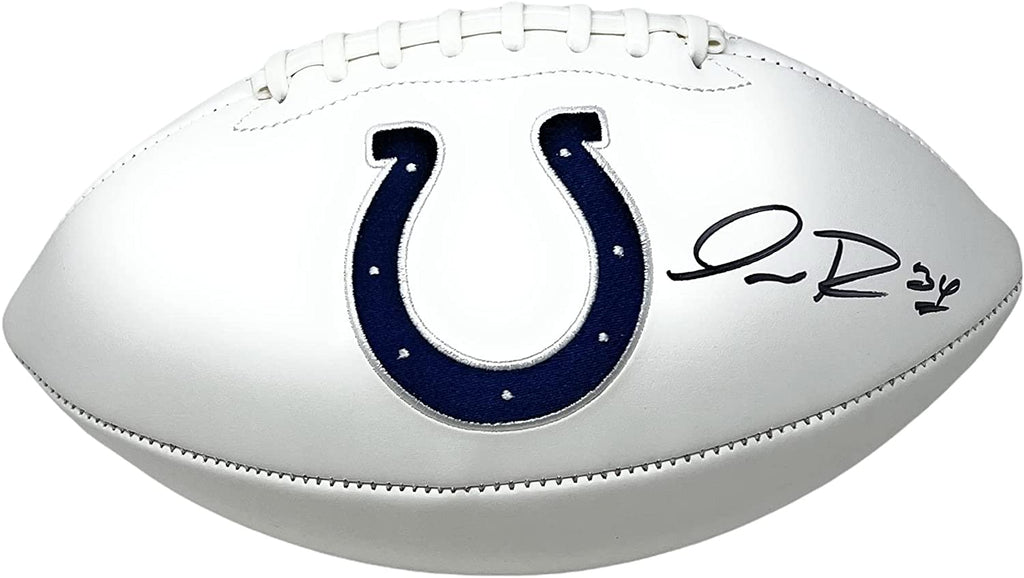 Isaiah Rodgers Indianapolis Colts Signed Autograph Embroidered Logo Football JSA Certified