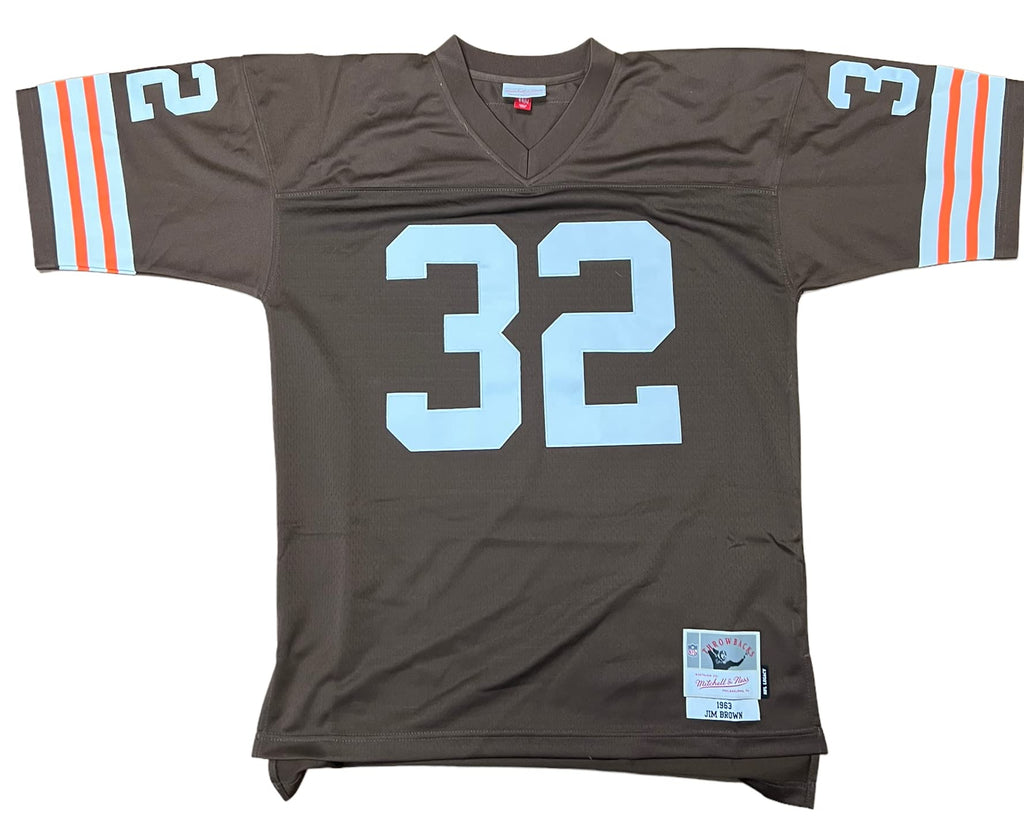 Jim Brown Cleveland Browns Signed Autograph Mitchell & Ness Jersey HOF Inscribed Fanatics