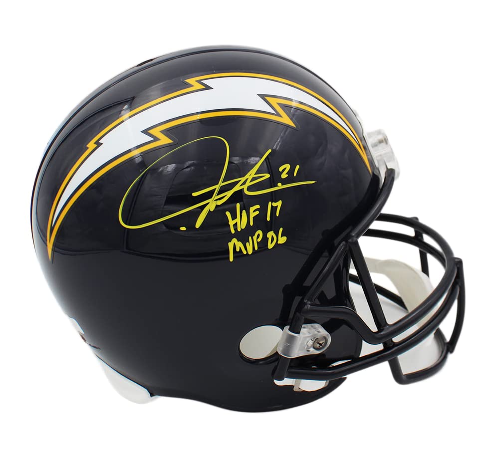LaDainian Tomlinson San Diego Chargers Signed Autograph Throwback Full Size Helmet White Multi Inscribed JSA Certified