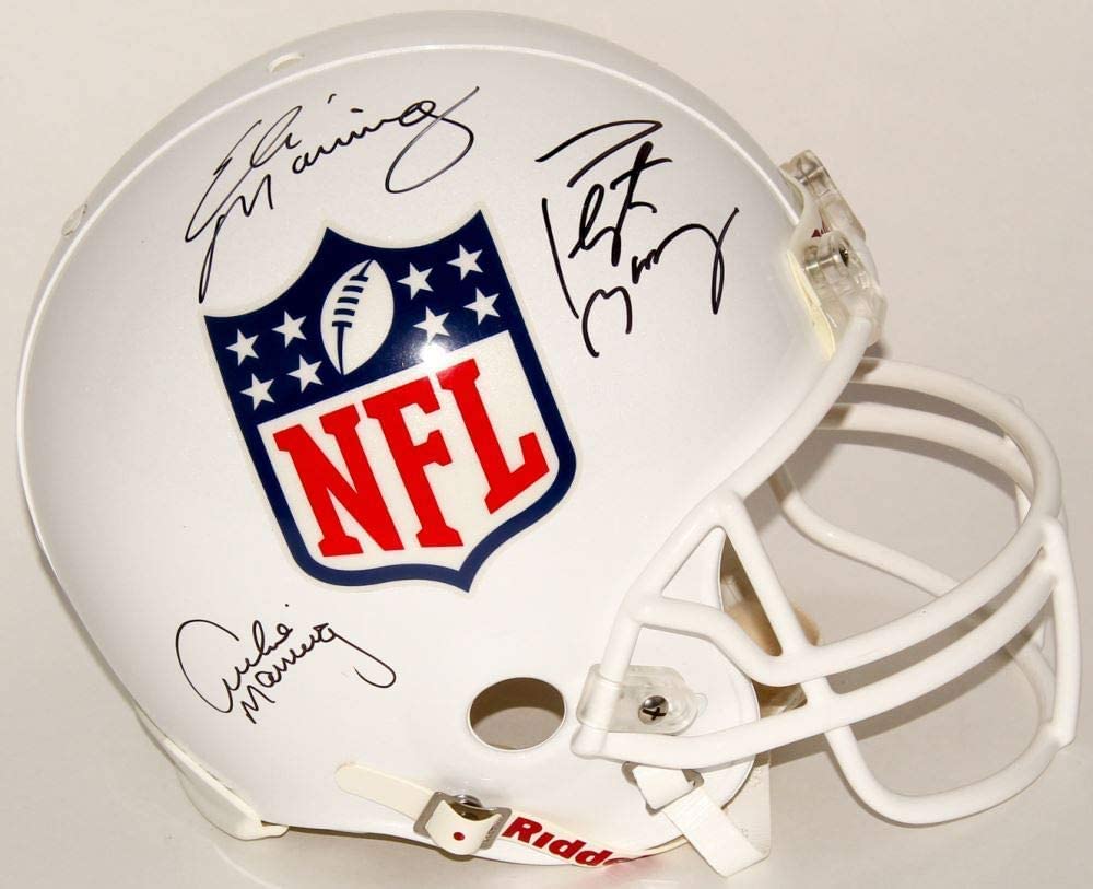 Peyton Manning Eli Manning Archie Manning Triple Signed Autograph Authentic Shield Proline Full Size Helmet Fanatics & Steiner Sports Certified