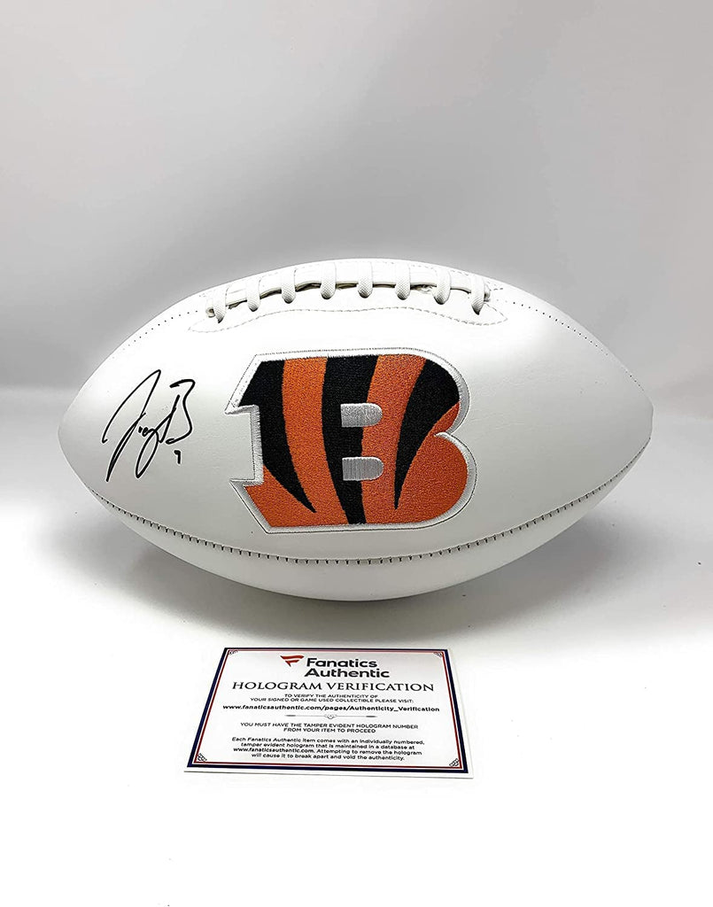 Joe Burrow Cincinnati Bengals Signed Autograph Embroidered Logo Football Fanatics Certified