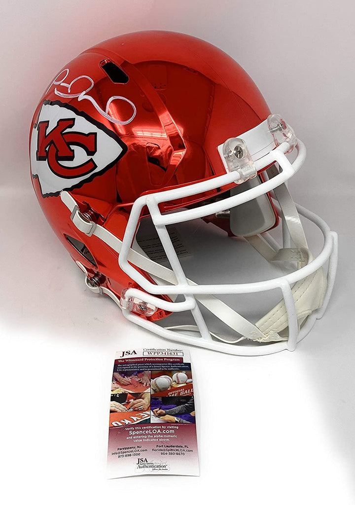 Patrick Mahomes Signed Autograph Rare CHROME Speed Full Size Helmet JSA Witnessed Certified