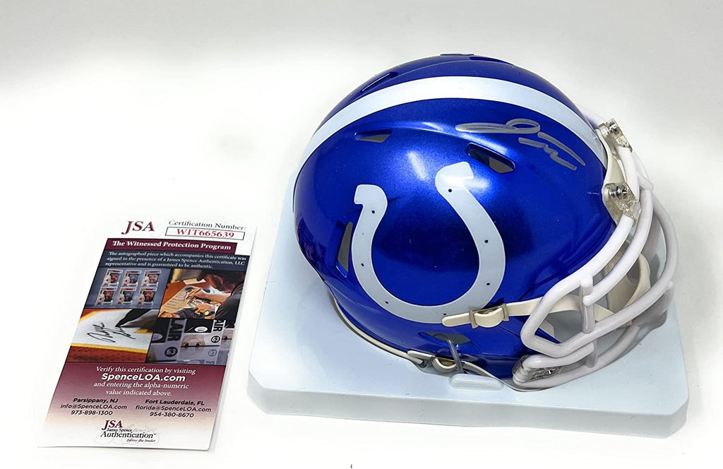 Jonathan Taylor Indianapolis Colts Signed Autograph RARE FLASH Speed Mini Helmet JSA Witnessed Certified