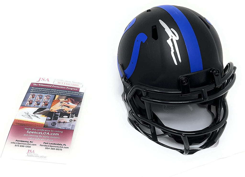 Jonathan Taylor Indianapolis Colts Signed Autograph RARE Eclipse Speed Mini Helmet JSA Witnessed Certified