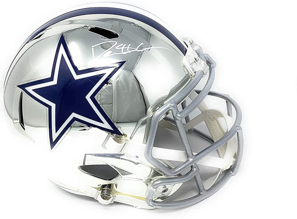 Deion Sanders Dallas Cowboys Signed Autograph RARE CHROME Full Size Helmet JSA Certified
