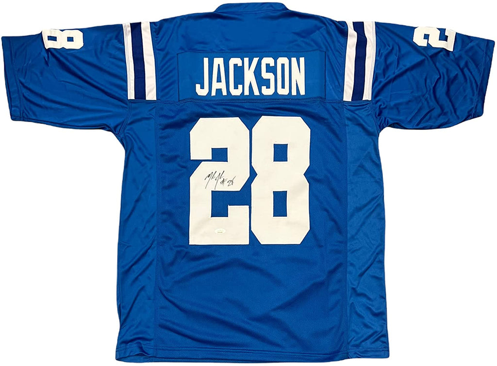 Marlin Jackson Indianapolis Colts Signed Autograph Custom Jersey Blue JSA Witnessed Certified