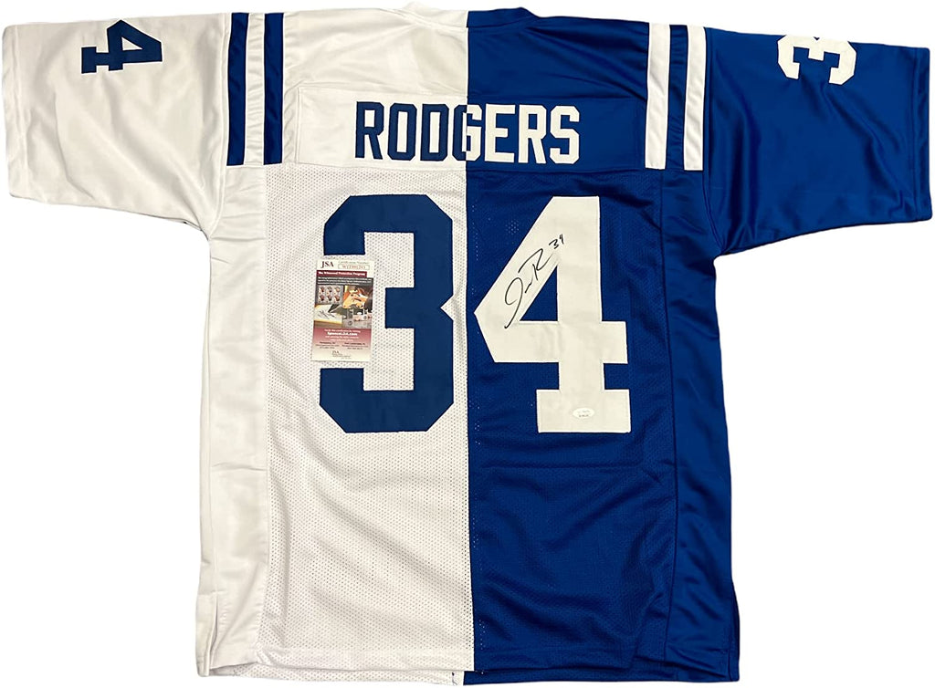 Isaiah Rodgers Indianapolis Colts Signed Autograph Custom Jersey HALF White & Blue JSA Witnessed Certified