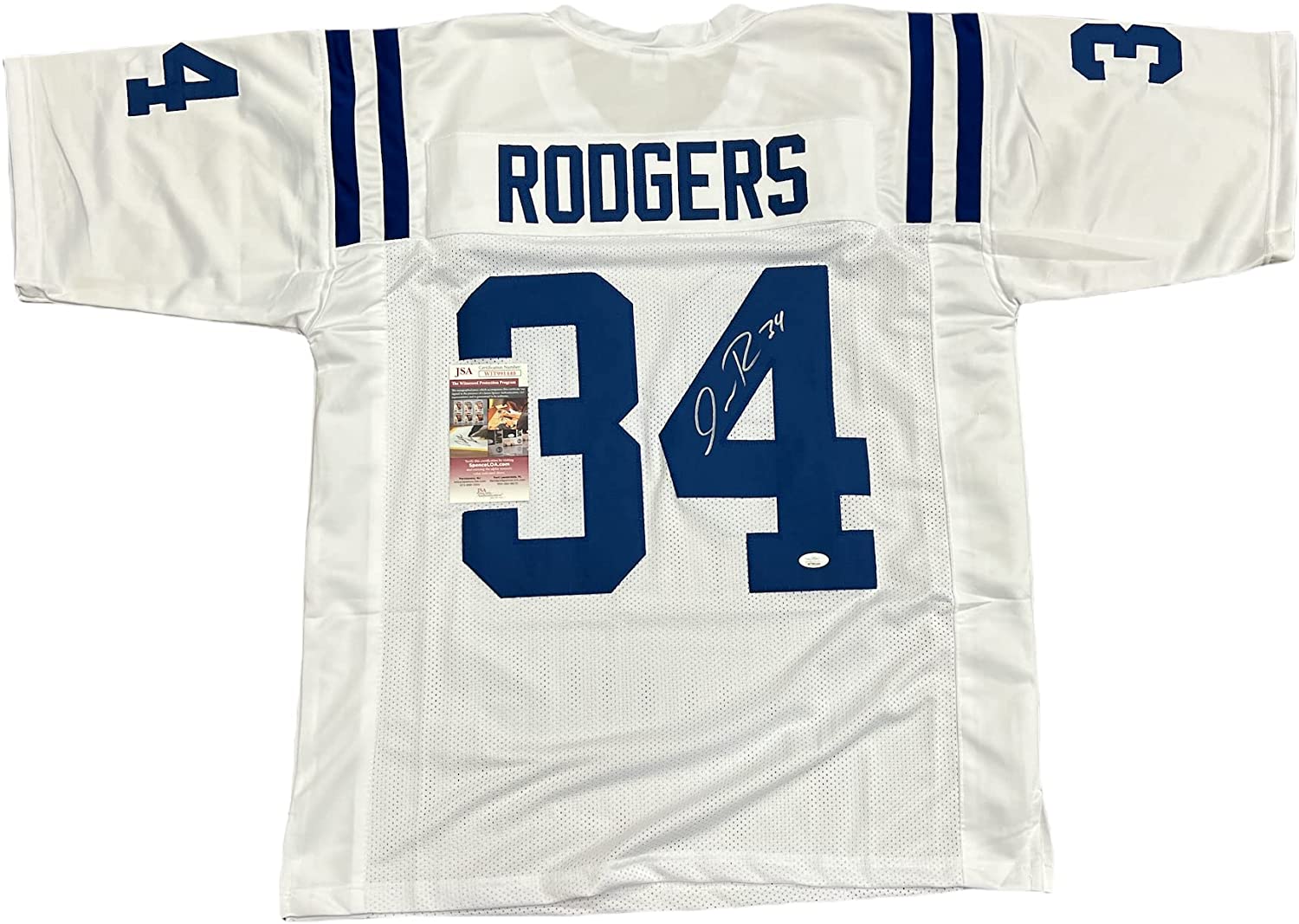 Isaiah Rodgers Indianapolis Colts Signed Autograph Custom Jersey White JSA  Witnessed Certified