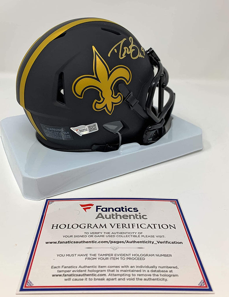 Drew Brees New Orleans Signed Autograph Eclipse Speed Mini Helmet Fanatics Authentic Certified