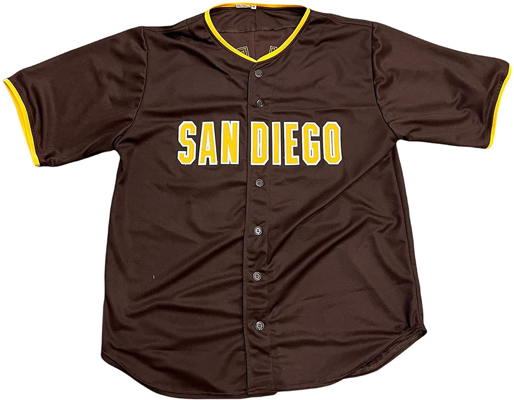 Fernando Tatis Jr San Diego Padres Signed Autograph Custom Jersey SLAM DIEGO Custom Name plate Brown JSA Certified
