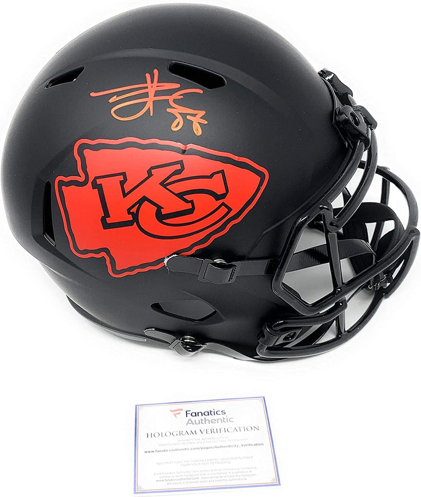 Travis Kelce Signed Autograph Full Size Rare ECLIPSE Speed Proline Helmet Fanatics Authentic Certified