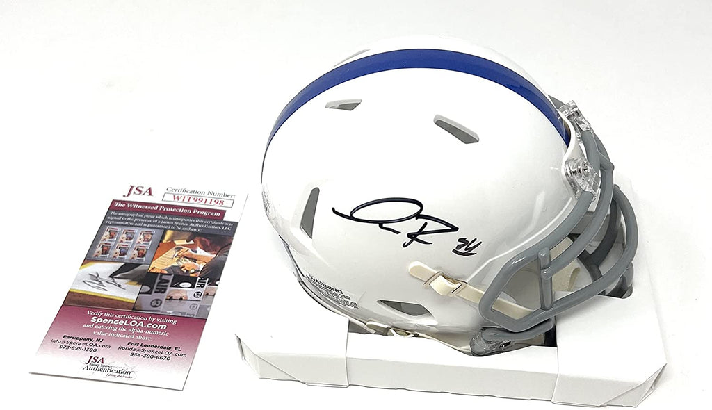 Isaiah Rodgers Indianapolis Colts Signed Autograph Throwback Speed Mini Helmet Helmet JSA Witnessed Certified