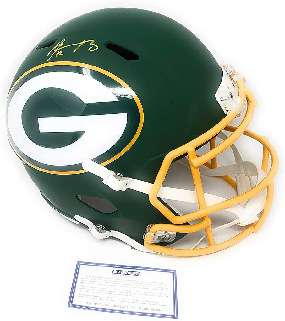 Aaron Rodgers Green Bay Packers Signed Autograph Full Size RARE AMP Helmet Steiner Sport Certified