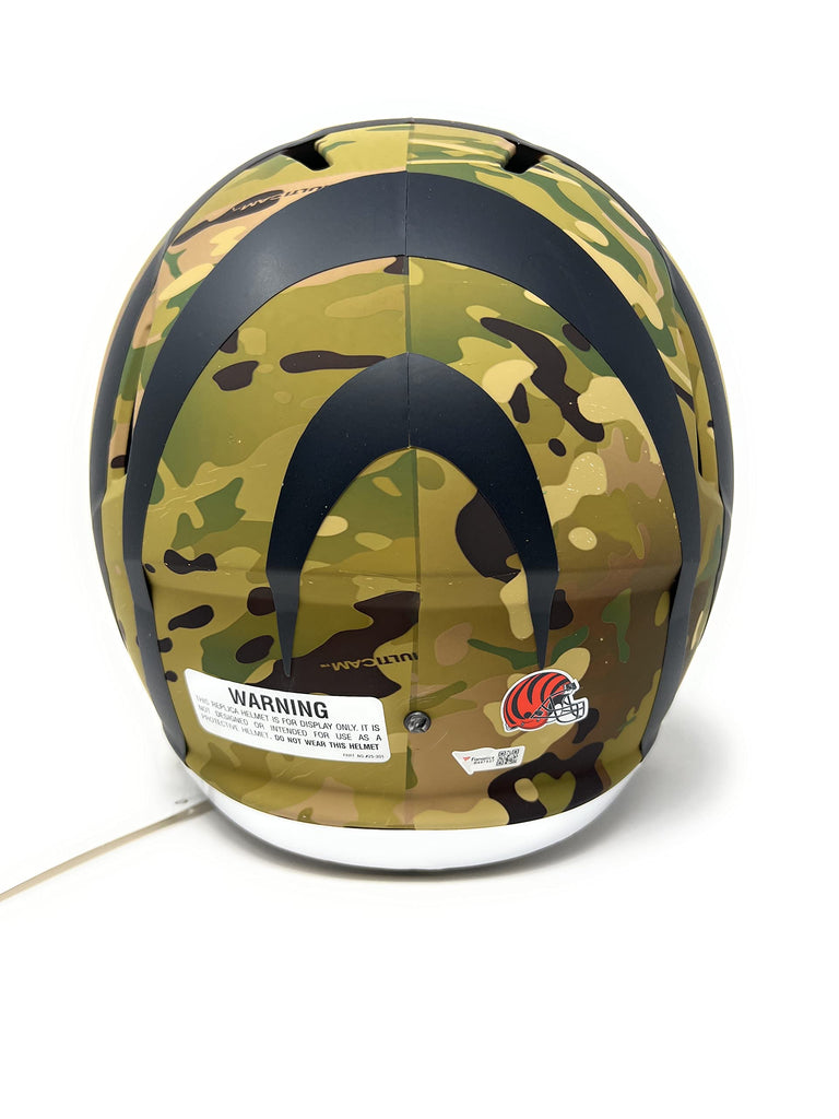 Joe Burrow Cincinnati Bengals Signed Autograph RARE CAMO Speed Full Size Helmet Fanatics Authentic Certified