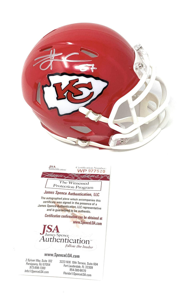 Travis Kelce Kansas City Chiefs Signed Autograph Speed Mini Helmet JSA Certified