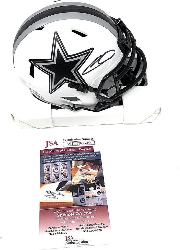 Ceedee Lamb Dallas Cowboys Signed Autograph RARE Lunar Speed Mini Helmet JSA Witnessed Certified