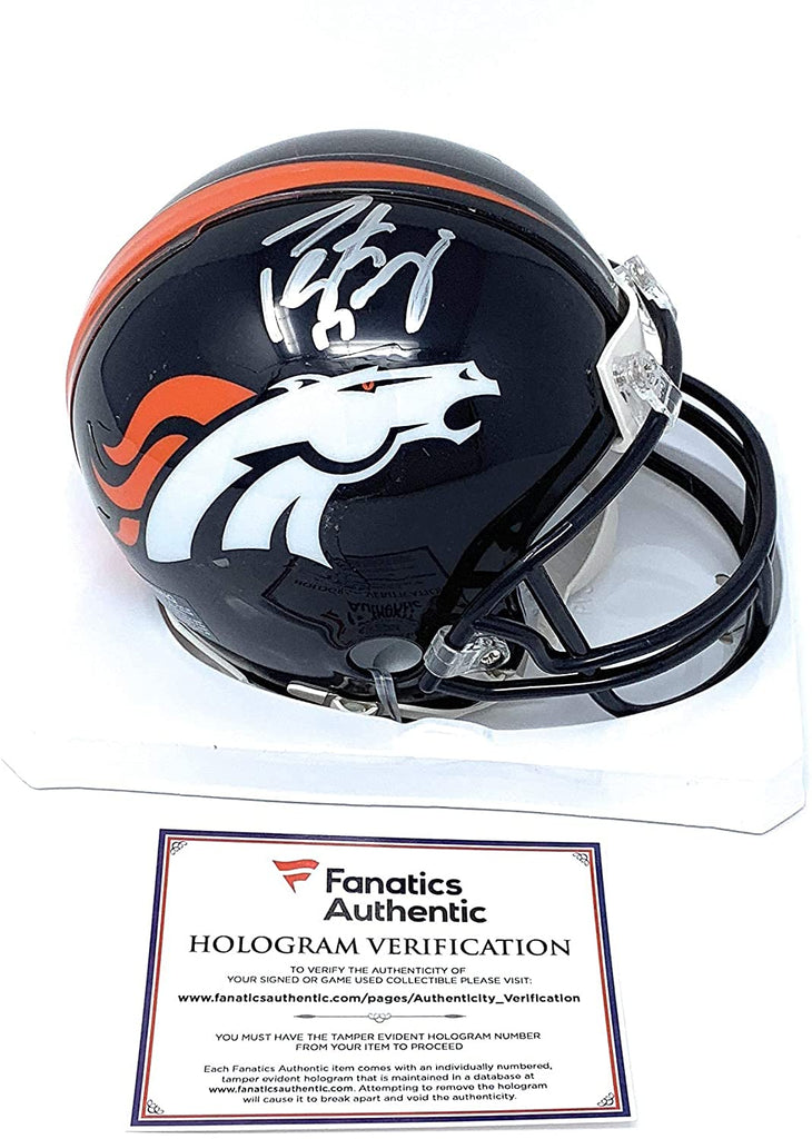 Peyton Manning Denver Signed Autograph Mini Helmet Fanatics Authentic Certified