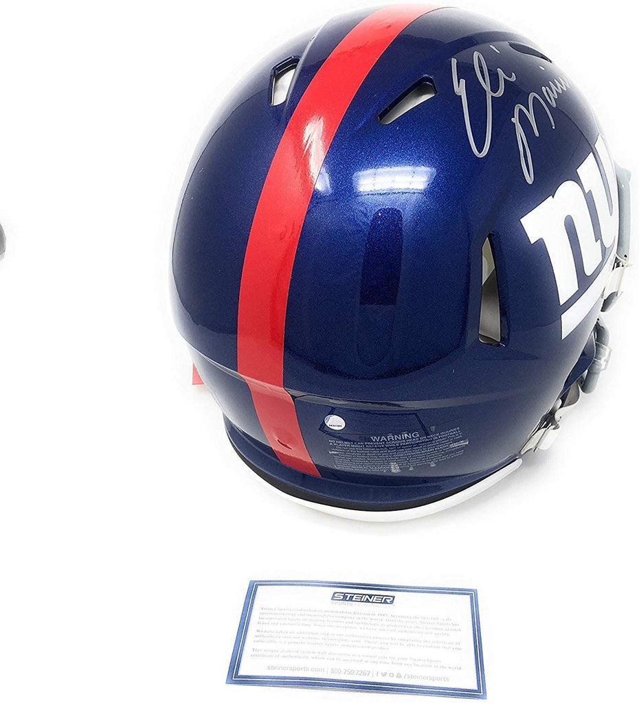 Eli Manning New York Giants Signed Autograph Full Size Speed Helmet Steiner Sports Certified