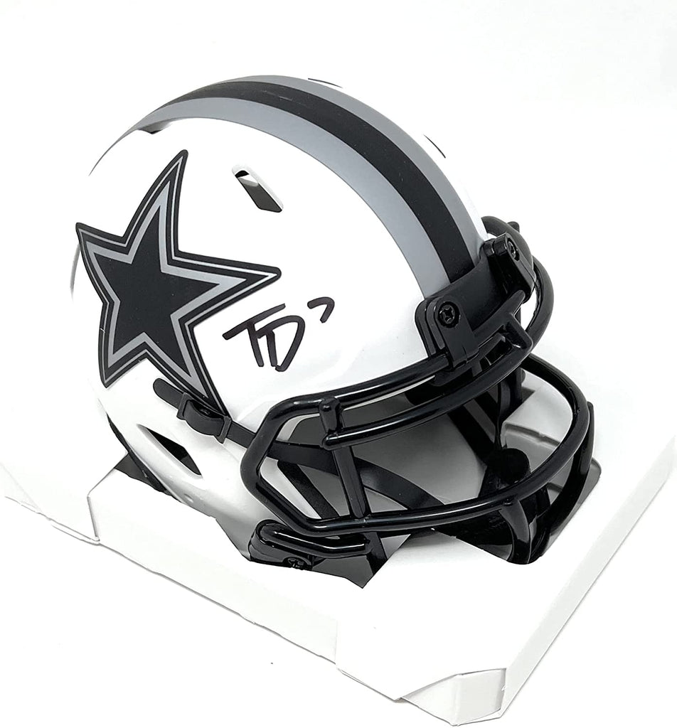 Trevon Diggs Dallas Cowboys Signed Autograph LUNAR Speed Mini Helmet JSA Witnessed Certified