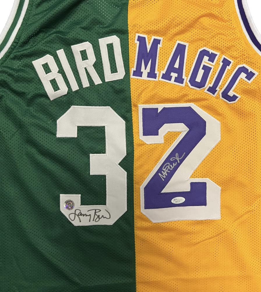 Larry Bird Signed Custom White Pro-Style Basketball Jersey Bird+JSA IT