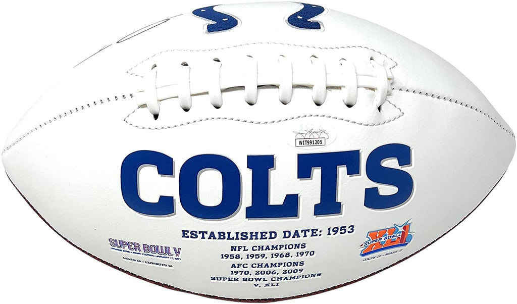 Isaiah Rodgers Indianapolis Colts Signed Autograph Embroidered Logo Football JSA Certified