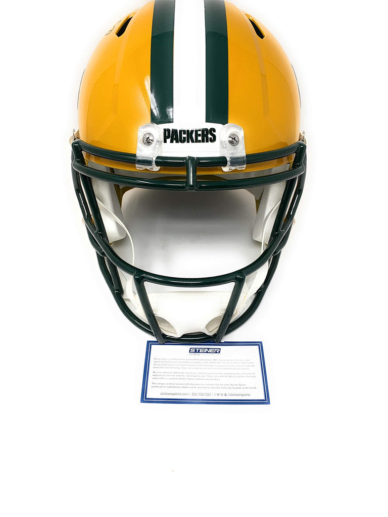 Aaron Rodgers Green Bay Packers Signed Autograph Authentic On Field Proline Full Size Speed Helmet Steiner Sports Certified